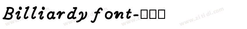 Billiardy font字体转换